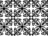 czarne wzory na białym tle, kontrast kolorystyczny, black patterns on white background, shapes, black decorative designs on white background, black curves on white background, black squiggles, 