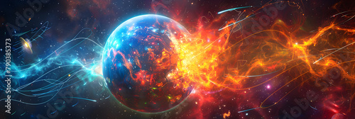 Cosmic Energy: A Vibrant Illustration of Plasma Physics & Galactic Experiments photo