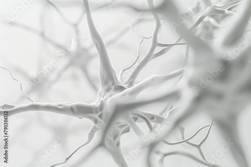 neurons on a white background photo