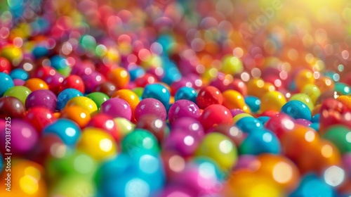 Colorful balls in a heap photo