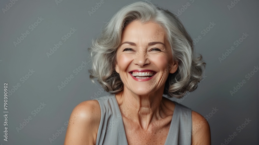 Portrait of Graceful Mid Aged Senior Woman