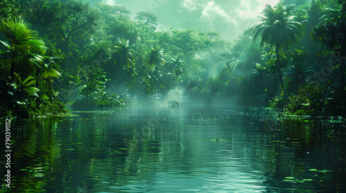 A river in a tropical wilderness