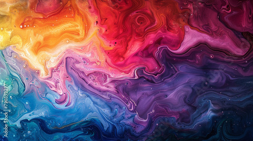 Liquid pigments swirl, a symphony of colors untamed. 