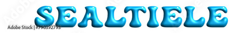 
Sealtieale - light blue color - name - three-dimensional effect tubular writing - Vector graphics - Word for presentations, greetsabrinaings, banners, card, prints, cricut, silhouette, sublimation