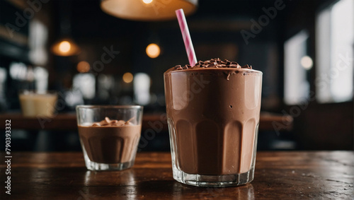 chocolate milkshake on the table 9