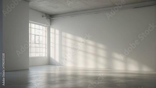 Bright Spacious Empty Room with Sunlight,interior