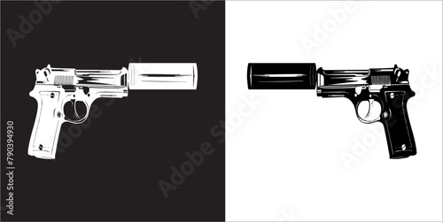 IIlustration Vector graphics of Pistol icon