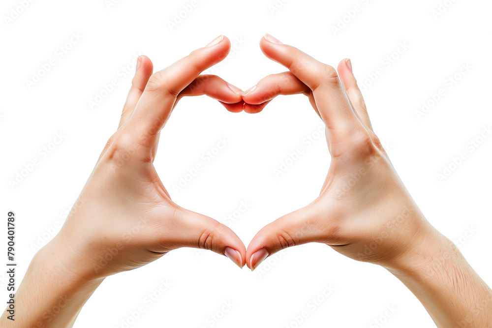 Two hands create a heart shape isolated on white background, conveying love and unity. Two hands create a heart shape isolated on white background, conveying love and unity.