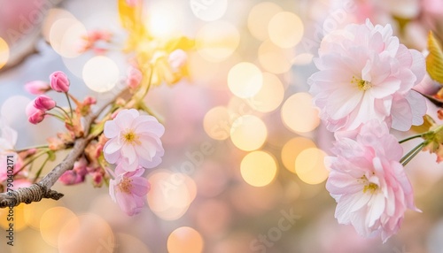 Kirschblüten im Sonnenlicht und schönen Bokeh.