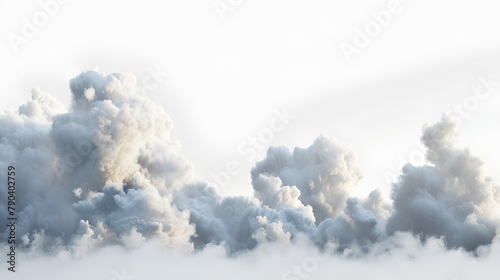 Fluffy steam cloudscape panoramic 