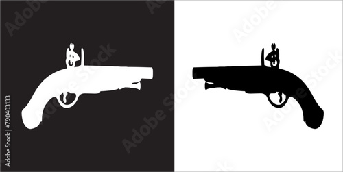 IIlustration Vector graphics of Pistol icon