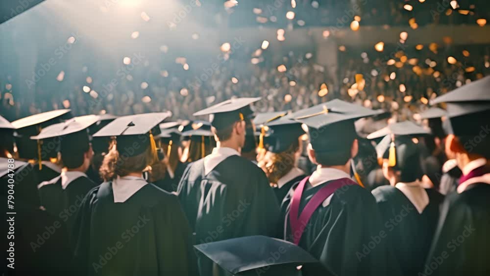 Group of Graduates in Caps and Gowns Celebrating Generative AI Group of Graduates in Caps and Gowns Celebrating Generative AI