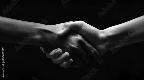 Artistic Style Painting Drawing Illustration of Hand Shake Shaking Hands Business Deal Done Aspect 16:9