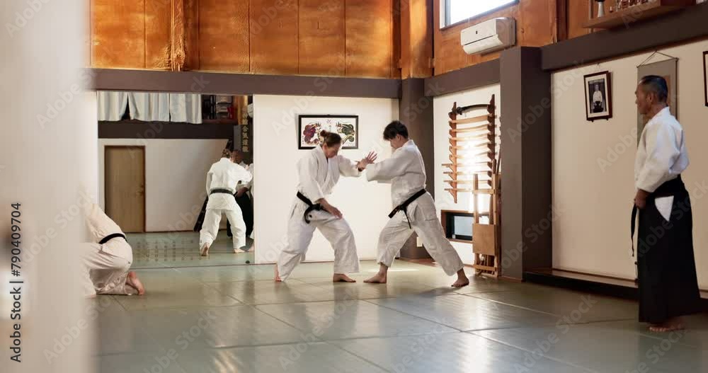 Men, aikido and sensei for combat, practice and black belt students for ...