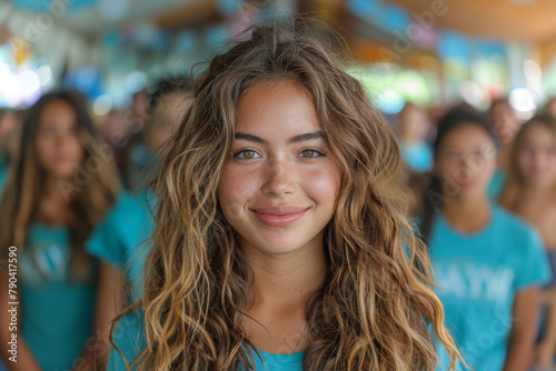 Wallpaper Mural A selfie taken during a volunteer event, capturing the spirit of giving back to the community. Concept of altruism and social responsibility. Generative Ai. Torontodigital.ca