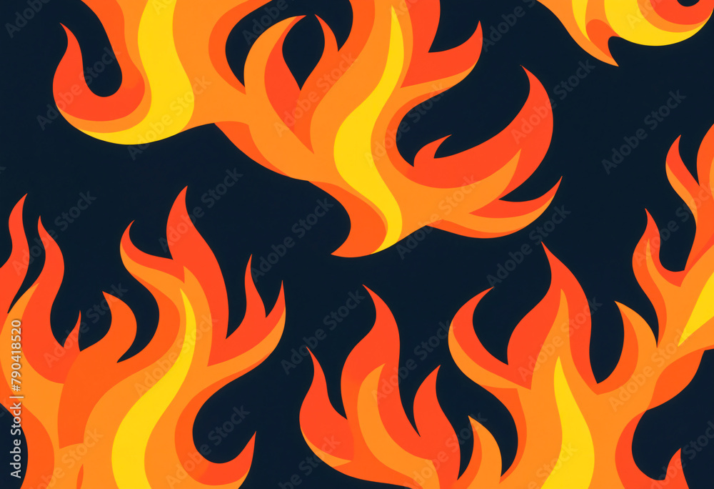 Intense flame, on a dark background. Fire Background Intense flame, on a dark background. Fire Background
