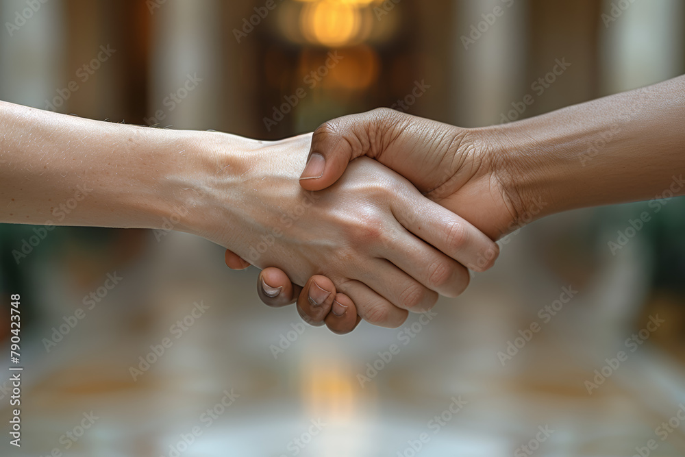 A kind word of encouragement shared with a struggling colleague, boosting their confidence and motivation. Concept of supportive work environments. Generative Ai.