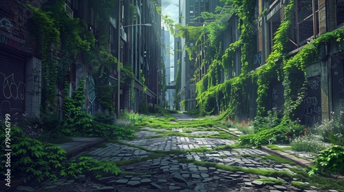 Reclaimed by Nature  The Green Takeover of Urban Decay In the heart of a forgotten metropolis