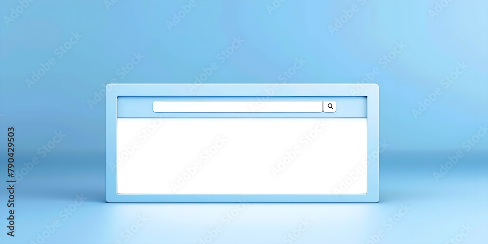 Illustration of web search engine, search bar, interface, blue color Illustration of web search engine, search bar, interface, blue color