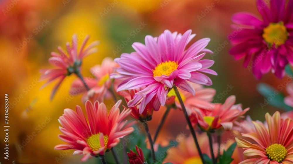 Different colored blooms in a flower meadow Different colored blooms in a flower meadow