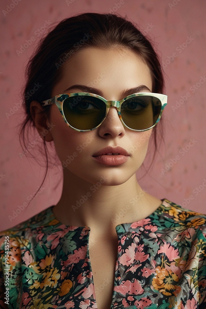 Visionary Chic Portrait of a Mysterious Ukrainian Woman in a Splatter-Painted Dress, with Pastel Pop Art Details Visionary Chic Portrait of a Mysterious Ukrainian Woman in a Splatter-Painted Dress, with Pastel Pop Art Details