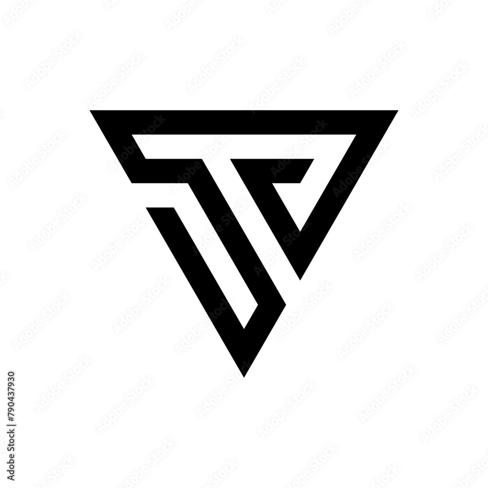 Letter SA triangle monogram logo design Letter SA triangle monogram logo design