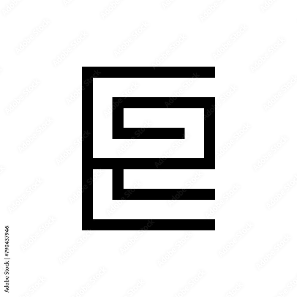Letter GE or EG monogram logo design Letter GE or EG monogram logo design