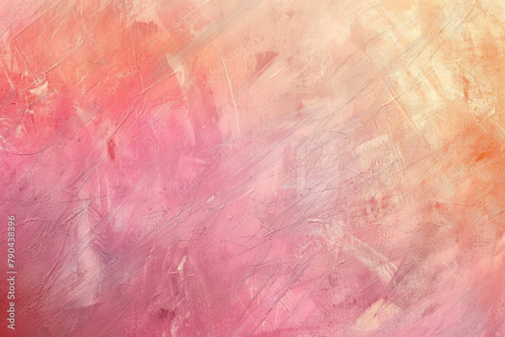 Beige pink peach coral abstract background with space. Color gradient. Blurred stripes, lines. Rough grainy texture. Matte. Elegant colorful vintage - generative ai
