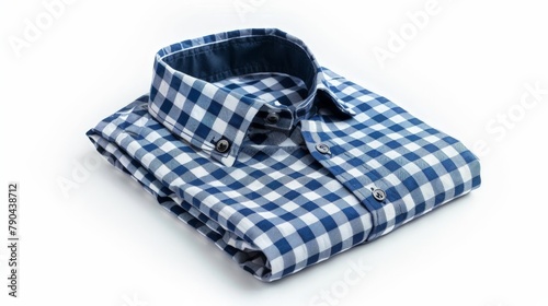 Blue and white checkered shirt