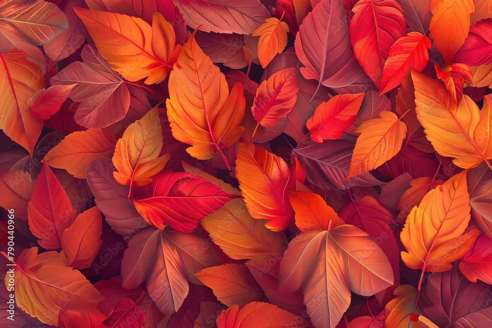 realistic autumn leaves. Autumnal background realistic autumn leaves. Autumnal background