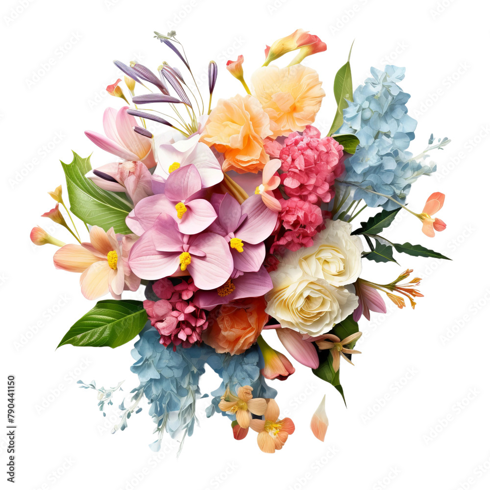 Floral Fantasia Isolated On White Background Floral Fantasia Isolated On White Background