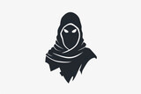 simple thief icon illustration design, flat thief symbol vector icon, white background, black colour icon