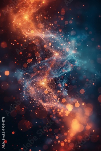 An abstract science and technology poster background illustration. 