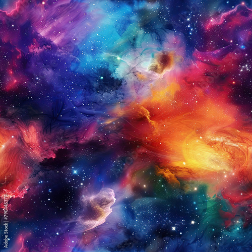 Vibrant Nebula - Colorful Celestial Tapestry