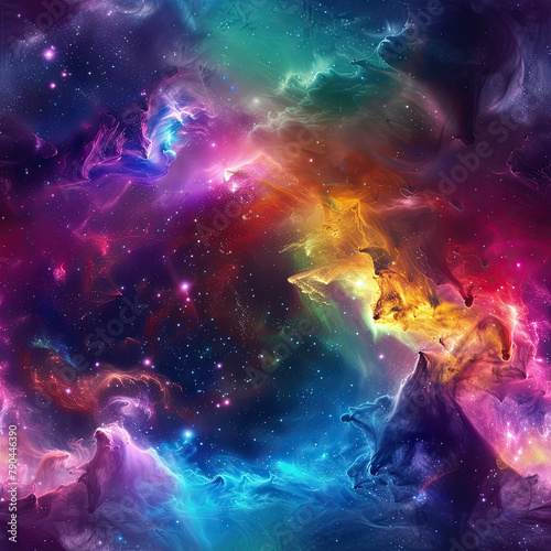 Vibrant Nebula - Colorful Celestial Tapestry © Arti
