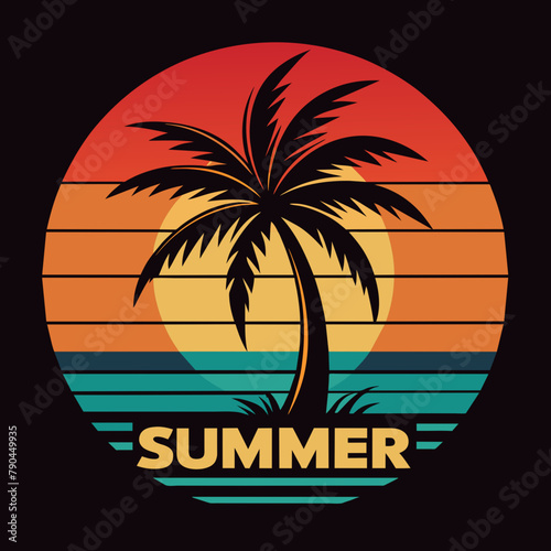 Wallpaper Mural summer time Vector Illustration,summer time T Shirt,summer retro vintage style sunset palm tree,summer time Typography T Shirt Quotes Vector Bundle,Cut File Cricut,Silhouette,calligraphy,png Torontodigital.ca