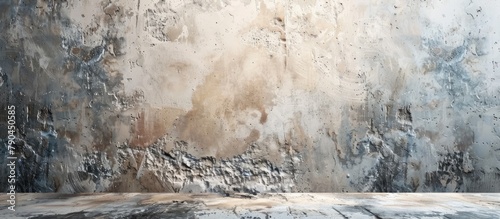 A grungy wall and wooden floor