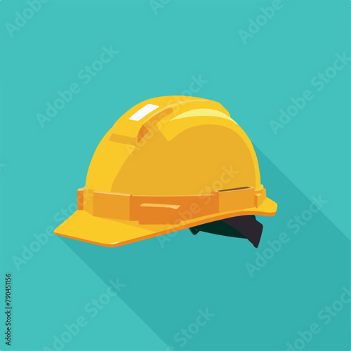 Construction Helmet in cartoon, doodle style. Image for t-shirt, web, mobile apps and ui. Isolated 2d vector illustration in logo, icon, sketch style, Eps 10. AI Generative