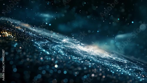 blue cosmic galaxy, cloud nebula. The starry night of space. Nebula and galaxies in space. Abstract space background