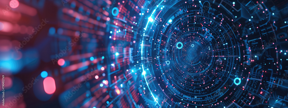 Obraz premium Synaptic Circuitry: The Digital Pulse of Artificial Intelligence