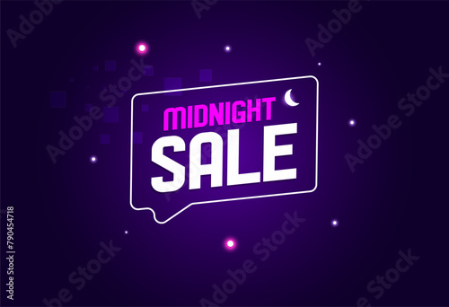 Midnight Sale ornament with purple and pink color stars