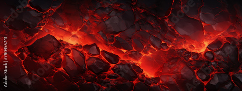 Luminous Molten Lava Flow Texture Digital Art photo