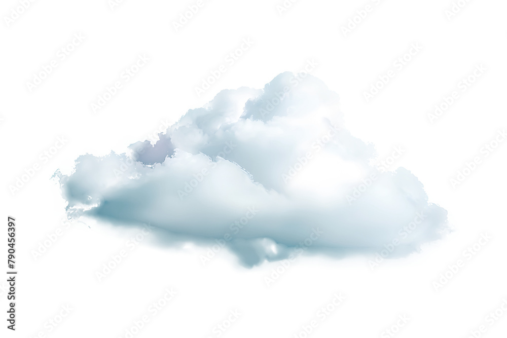 One cloud with transparent background