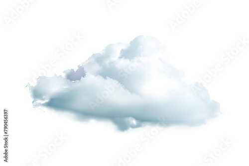 One cloud with transparent background