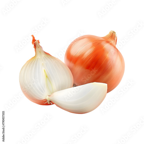Onions isolated on transparent background