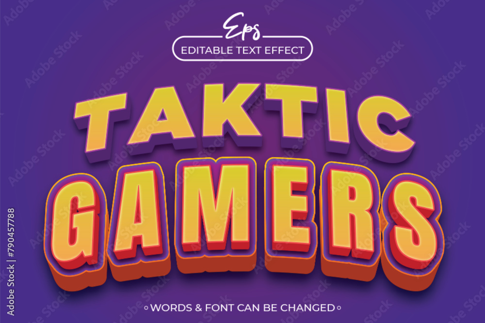 Gamers editable text effect template