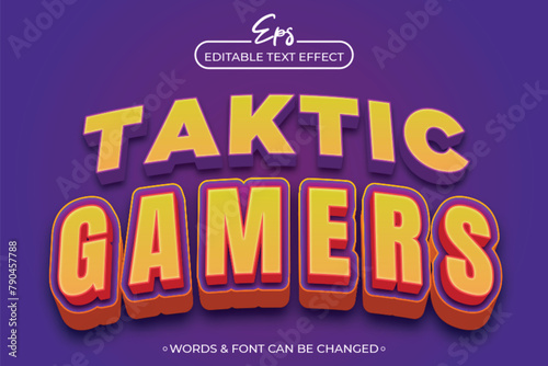 Gamers editable text effect template