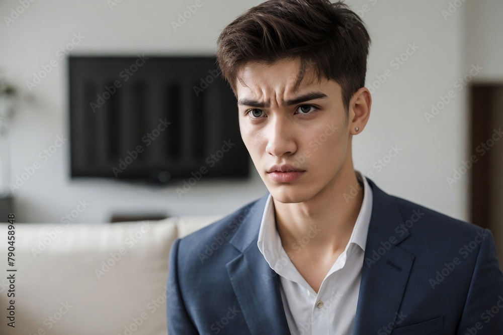 Stressed young man who can't find a job or is fired from the job. Unemployment Concept. Stressed young man who can't find a job or is fired from the job. Unemployment Concept.