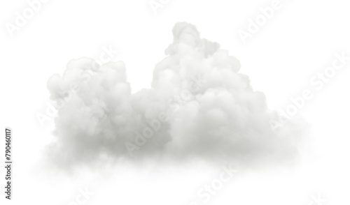 Minimalist soft neat clouds on transparent backgrounds 3d illustrations png
