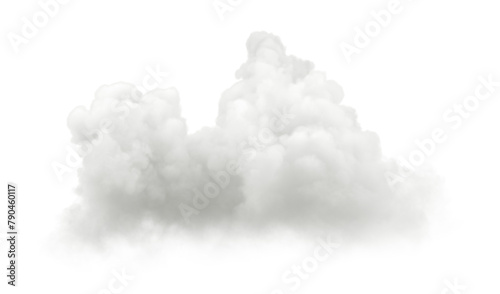 Fotografija Minimalist soft neat clouds on transparent backgrounds 3d illustrations png